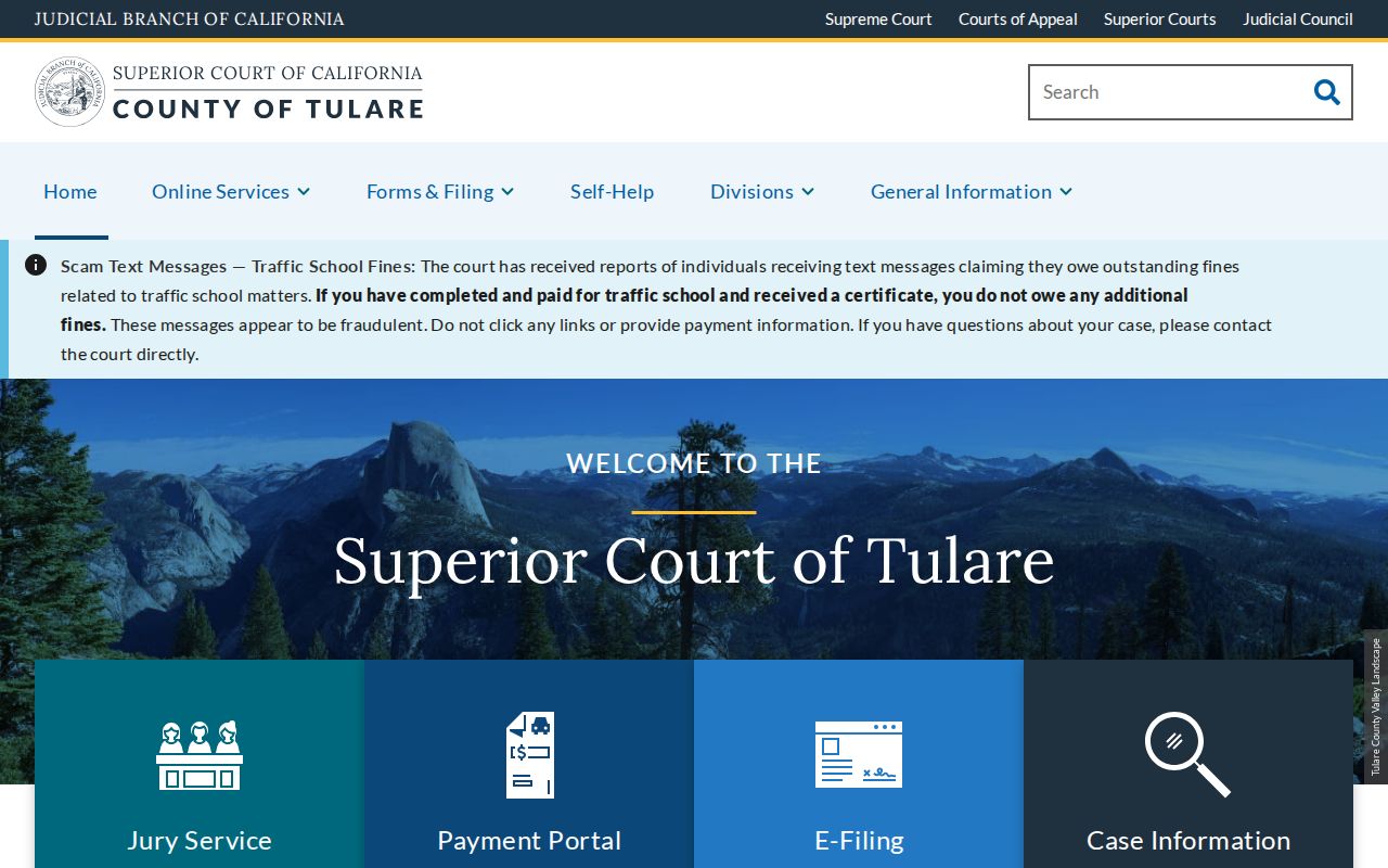 Tulare County criminal history Superior Court source